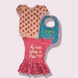 Baby Girls 3-6 Month Pink Clothing Set